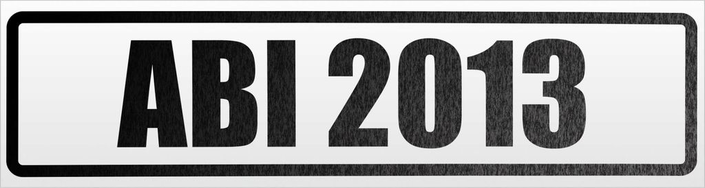 Kiwistar Abi Motiv 2013 Magnetschild Schild magnetisch - 30cm Schwarz - reflektierend - Magnetfolie für Auto PKW Kfz