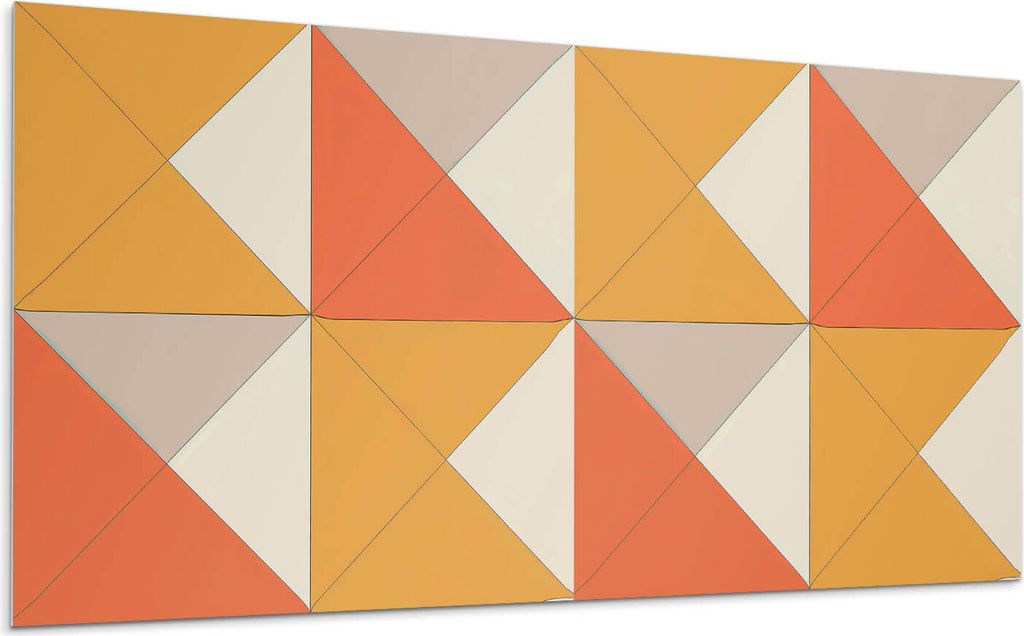 Geometrische Dreiecke In Anordnung – Selbstklebende Fliesen – Wandverkleidung – Wandpaneel – PVC Fliesen – Vinylflisen – PCV Flisen –...