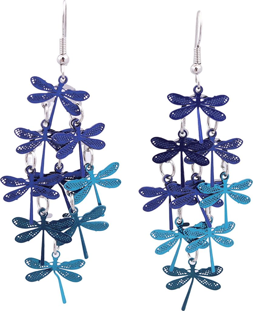 1 Paar Damen-Ohrringe mit Haken, ausgehöhlt, Schmetterlings- und Libellenform, Quaste, leicht, für Abschlussball, Party, Dating, Hängeohrringe, ...