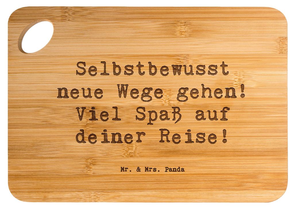 Mr. & Mrs. Panda Frühstücksbrett Spruch Alleine Reisen unternehmen - Transparent - Geschenk, Freiheit, Brett, Entdeckung, Zuversicht, Abenteuer, ...