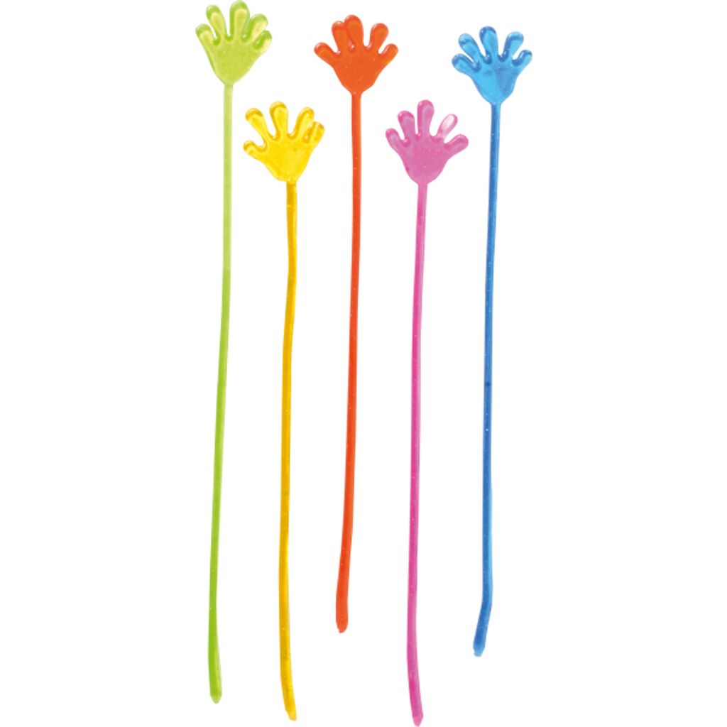 EDUPLAY 130258 Gummi-Klatsche mit Glitzereffekt, 23 cm lang, 12-teilig (Farbe zufällig, 1 Set)
