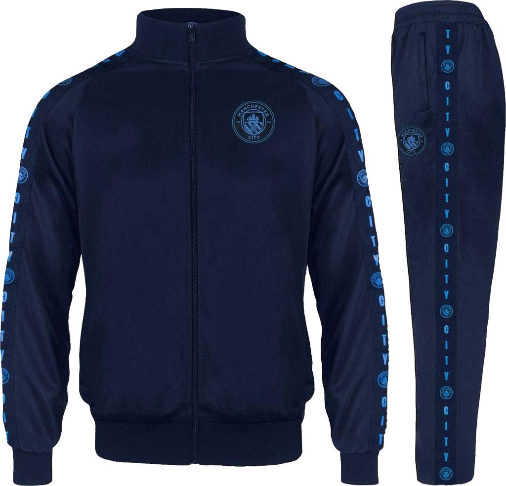 Manchester City FC - Trainingsanzug für Herren, verklebt GF1297 (3XL) (Dunkles Marineblau)