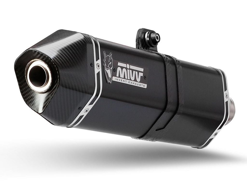MIVV Speed Edge Black Slip-on Auspuff genehmigt für TRIUMPH Tiger 1050