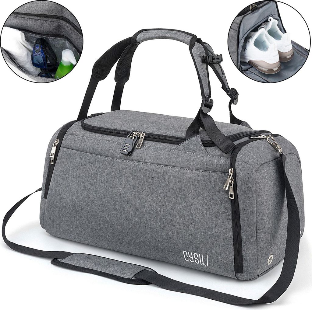 STILVORA 3 in 1 42L Reisetaschen Herr/Damen mit Schuhfach,groß Sporttasche mit nassfsch,Handtaschen Trainingstasche mit kleinem Zahlenschloss,Wass...