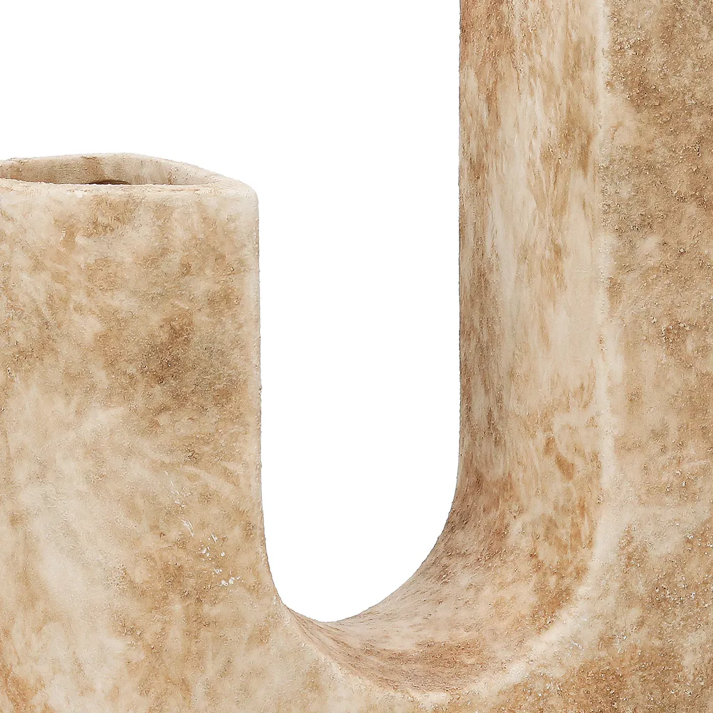 Vase Rectangulaire Remina Gilde Marron en Céramique : Design Stable
