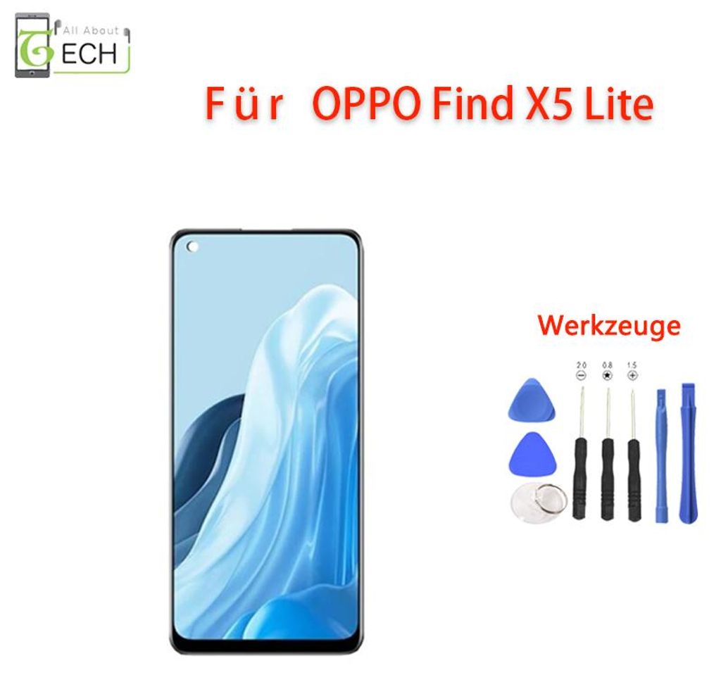 Für Oppo Find X5 Lite CPH2371 6.4 LCD Display mit Rahmen Produktbild 