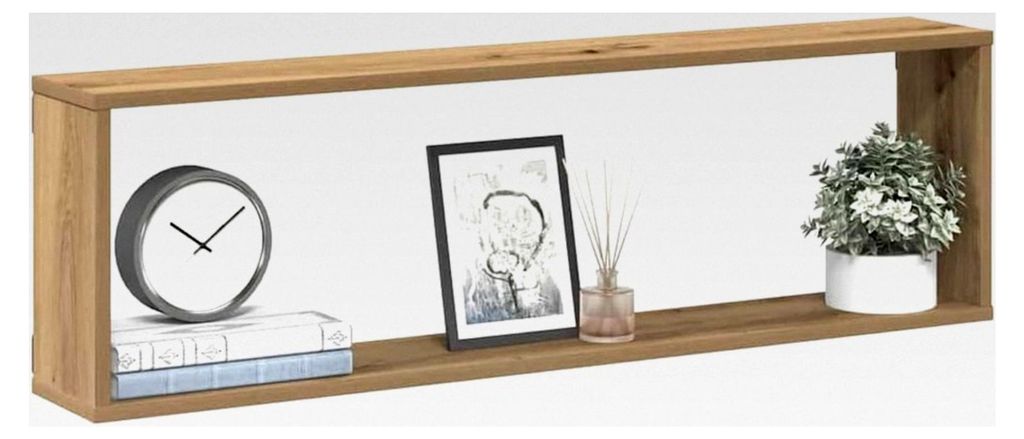 Würfel-Wandregale 2 Stück Artisan-Eiche 100x15x30 cm, Holzwerkstoff, schwebende Regale für Wohnzimmer und Schlafzimmer, platzsparende Aufbewahrung