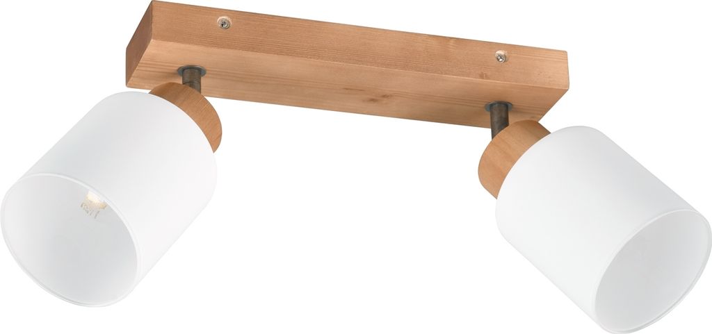 Reflektor spot ASSAM jasne drewno-biała 2xE14x25W drewno Zdjęcie produktu 