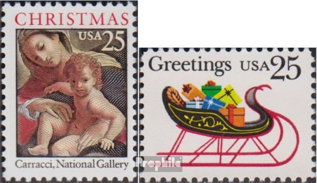 Briefmarken USA 1989 Mi 2057A-2058A (kompl.Ausg.) Produktbild 