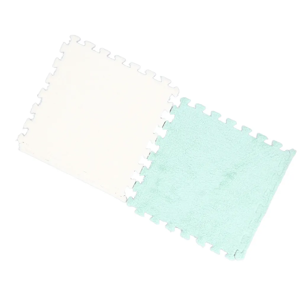 Dalles de sol puzzle en mousse moelleuse pour protection et décoration 10 pcs