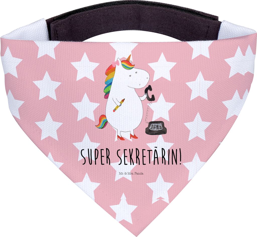 Mr. & Mrs. Panda Halstuch Einhorn Sekretärin - Rot Pastell - Geschenk, Unicorn, Hunde Schal, Steuerkanzlei, Hund, Für, Büro, Einhörner, Tuch