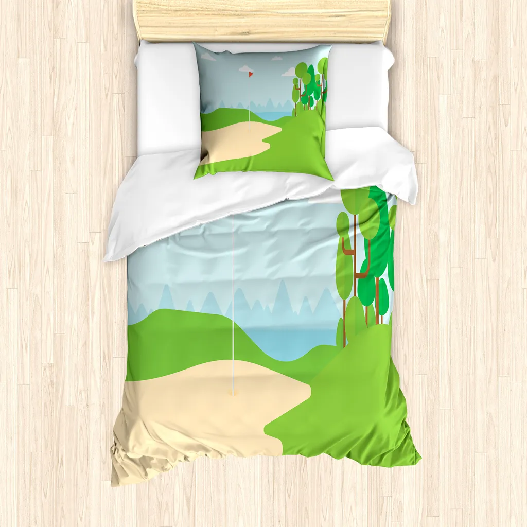 Set Letto Golf ABAKUHAUS 135x200 Microfibra Alta Qualità Antiacaro