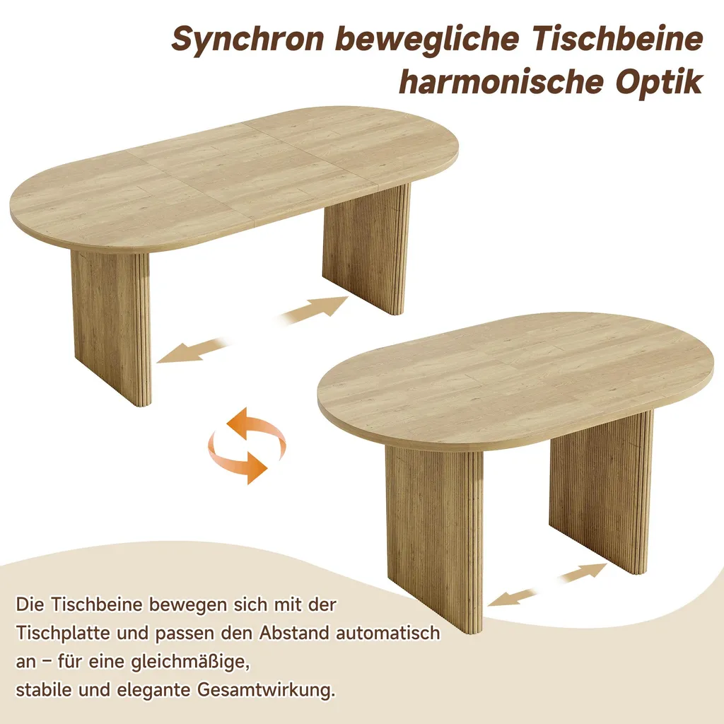 Table bois chêne 140 cm coins arrondis et plateau robuste extensible 2m