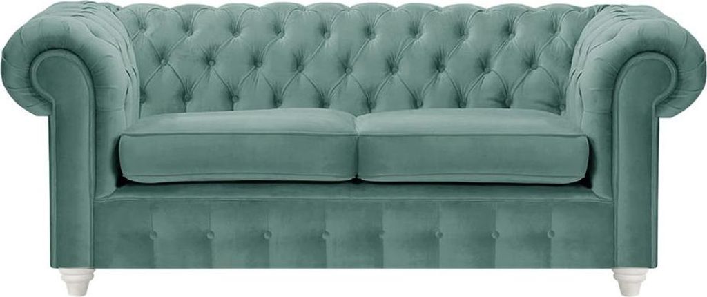 Zweisitzer-Sofa Chesterfield Max-Velluto 12-white