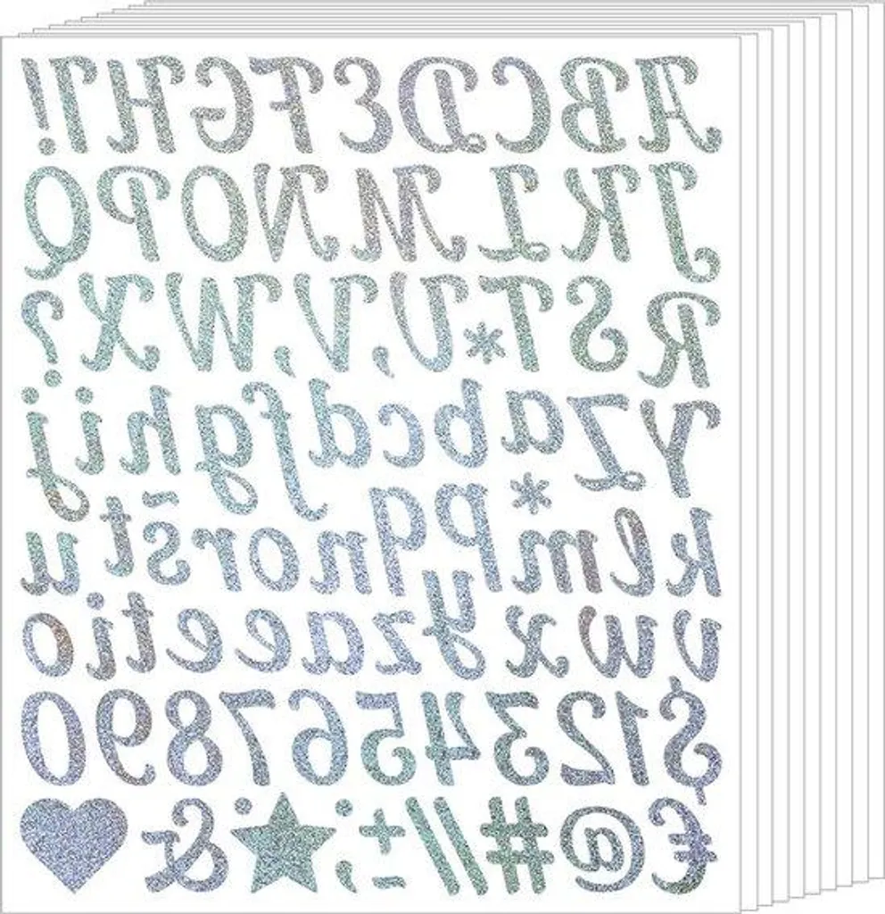 Stickers lettres argent imperméables en vinyle haute qualité durable