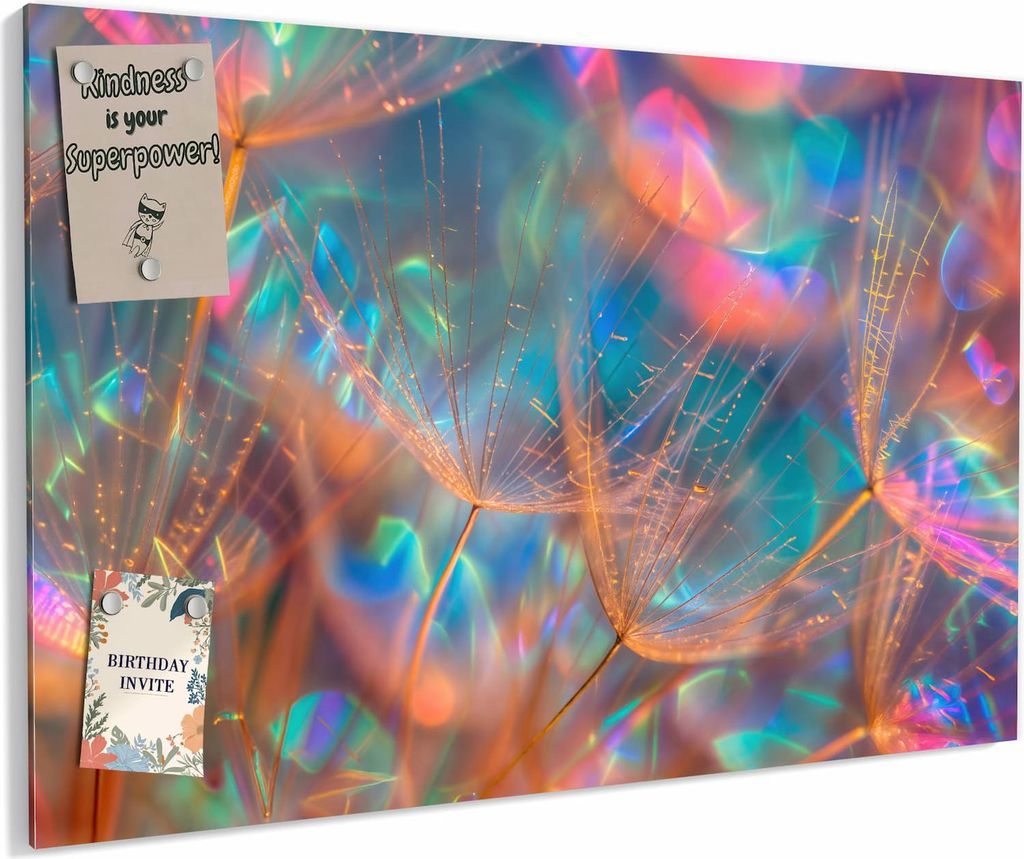 Magnettafel 90x60cm magnetisch & beschreibbar Metall-Board - Schimmernde Natur
