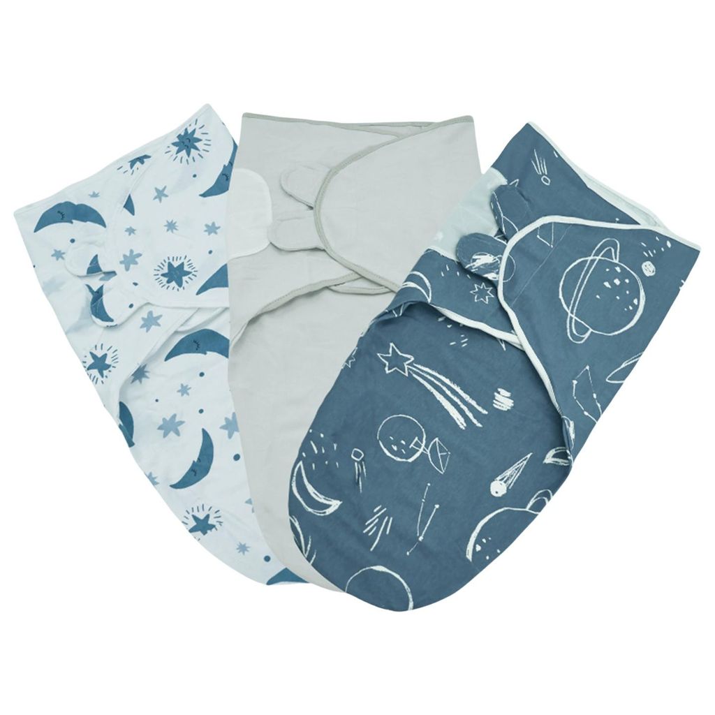 Neugeborenen Pucktuch aus Baumwolle, sicher & weich, hohe Elastizität, Baby Schlafsack, Blau