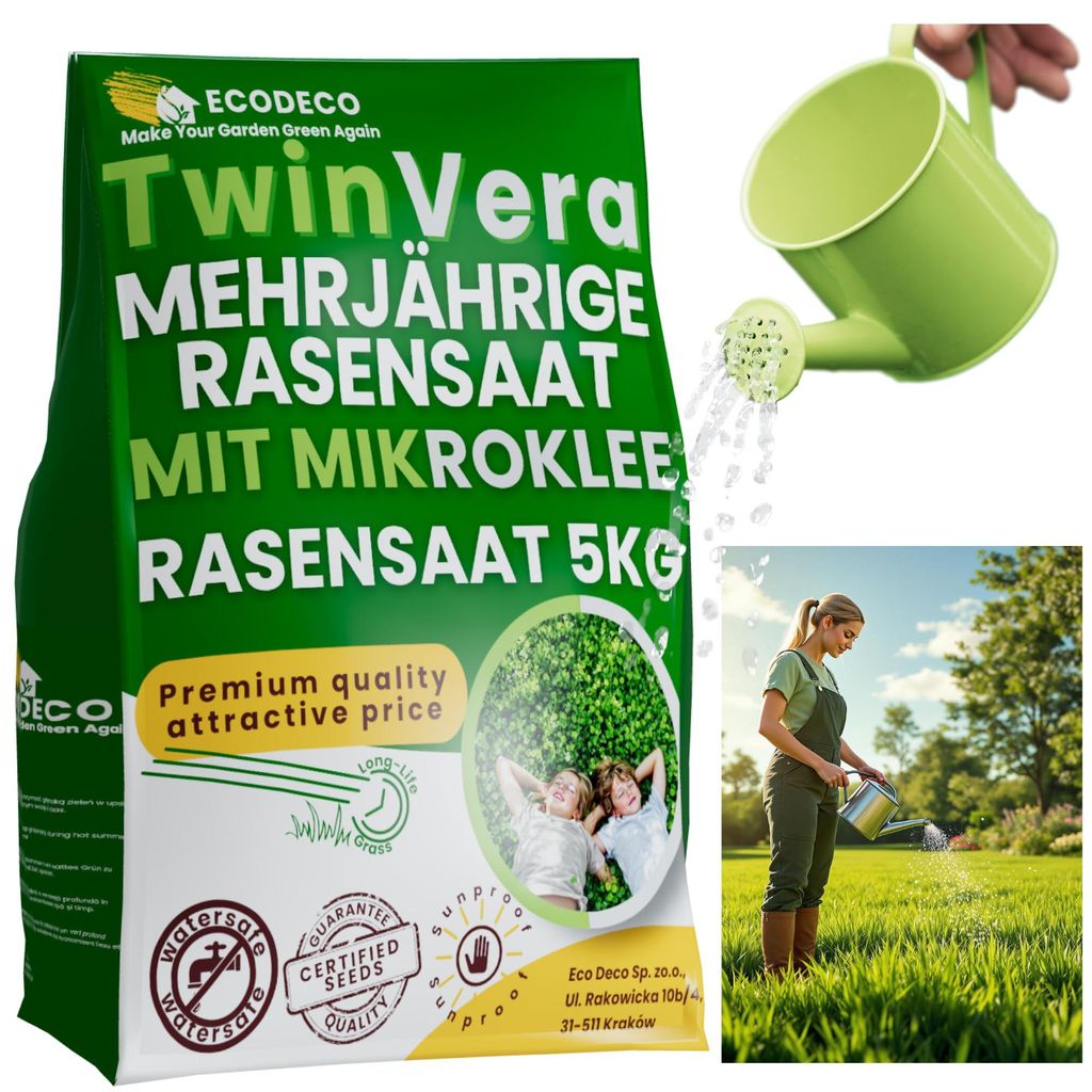 EcoDeco - Semences de trèfle nain pour gazon - Mélange de Image du produit 