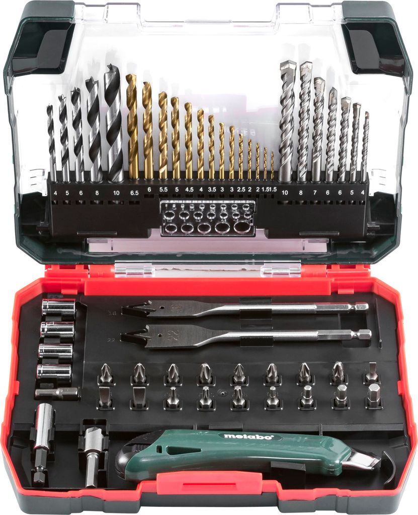 Metabo Zubehörset 55-tlg Promotion im Koffer Metallbohrer Immagine del prodotto 