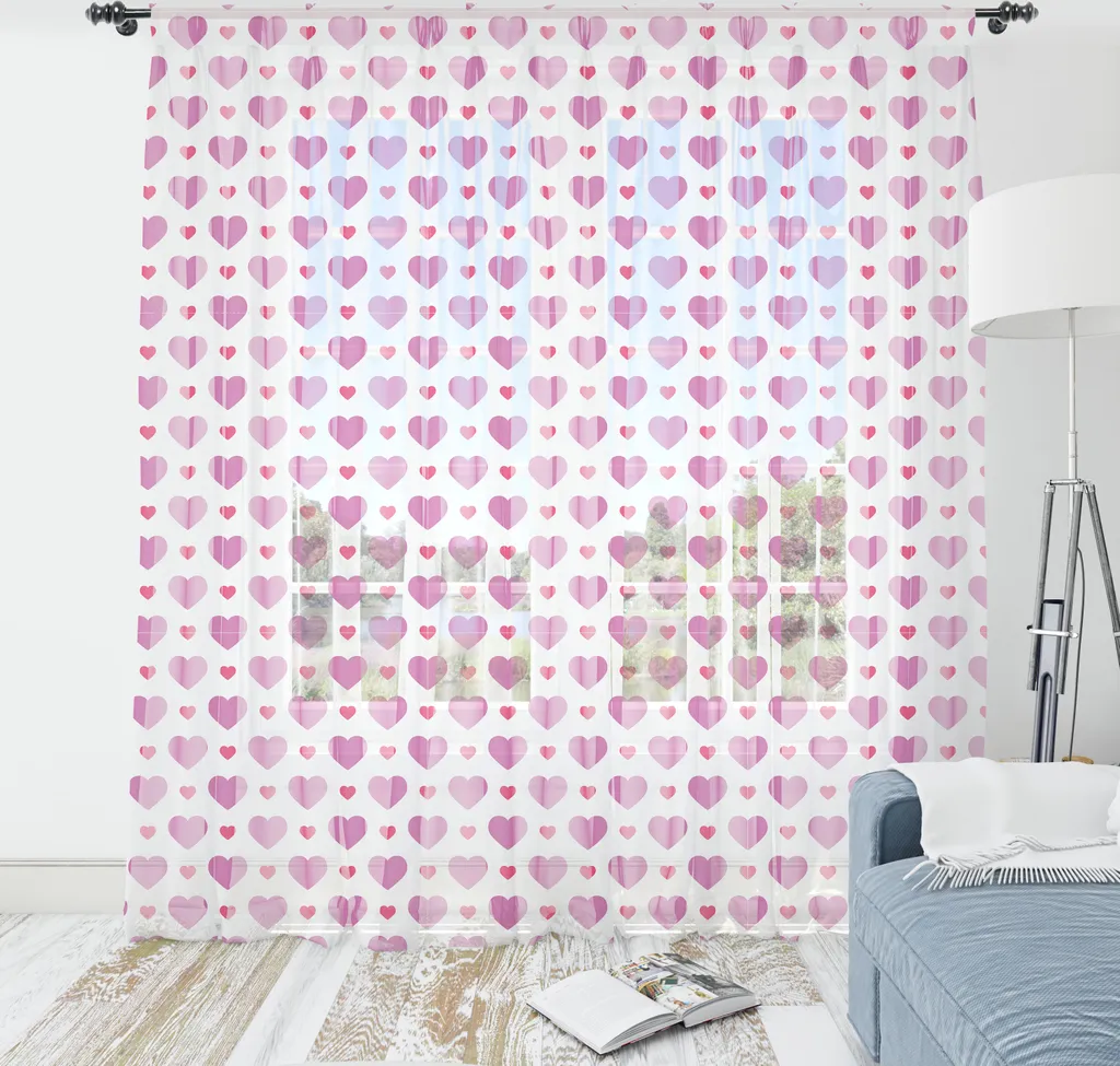 Regalo San Valentino: Arazzo ABAKUHAUS 180x274 cm Cuori Rosa