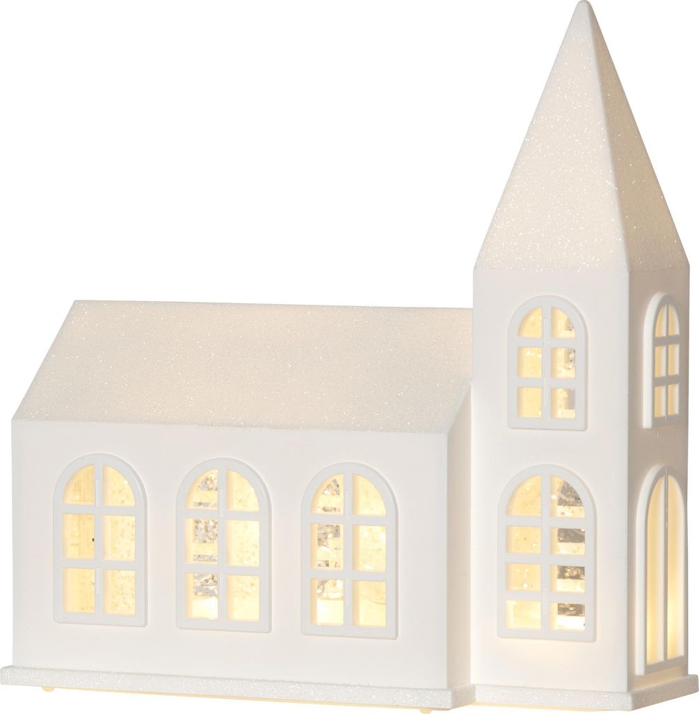 LED Deko-Haus Vinter mit Glitzer Timer H 205cm