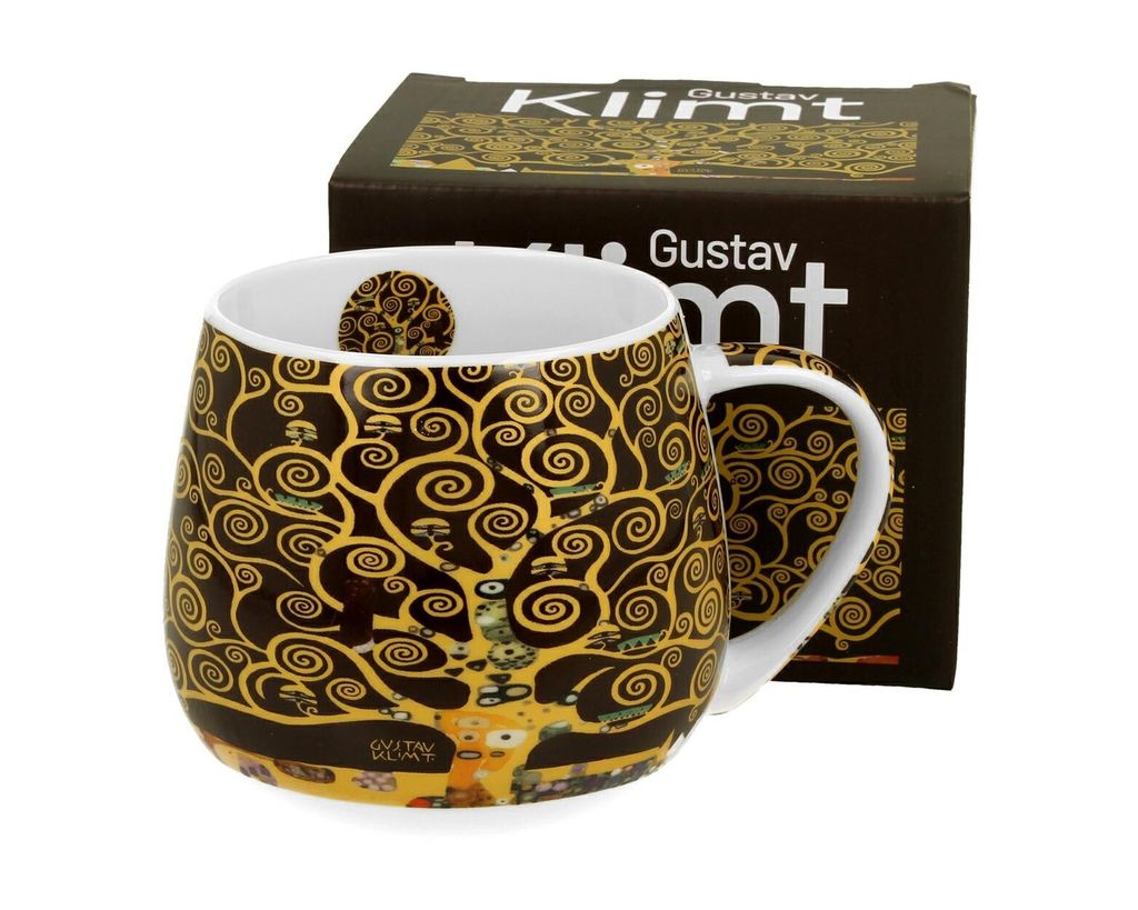 Duo Kaffeebecher Klimt Tree Of life aus Porzellan, Becher, Image du produit 
