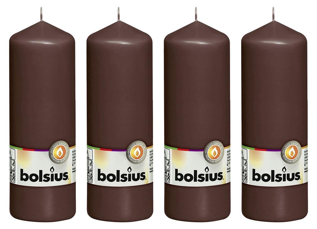 set di 4 candele a colonna - Altezza 20 cm - Diametro 6,8 Immagine del prodotto 