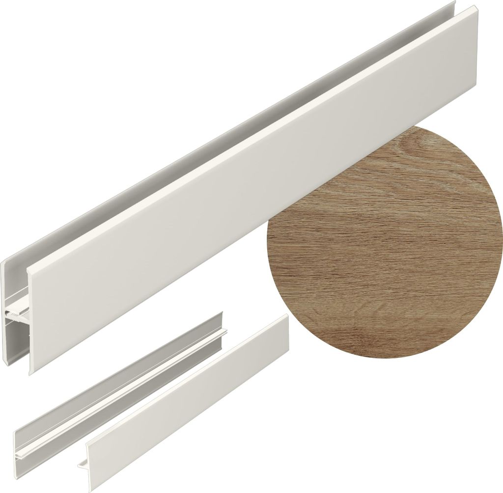 VOX Paneelverbinder KERRAFRONT FS-282 - PVC Verbindungsprofil für Fassadenpaneele - Wasserfest & UV-beständig - 3m - Eiche Malt