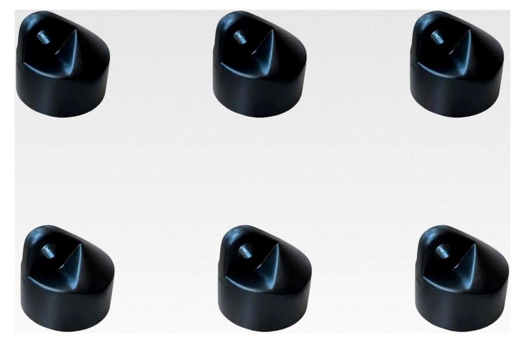 Pfosten- und Strebenkappen 38mm schwarz für Maschendrahtzaun, 6 Stück