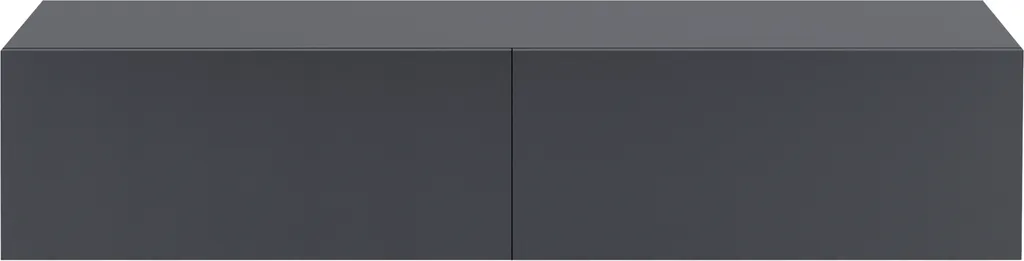 Mobile TV e Appendiabiti 140cm Grigio Opaco - Consolle Sospesa en.casa - 4