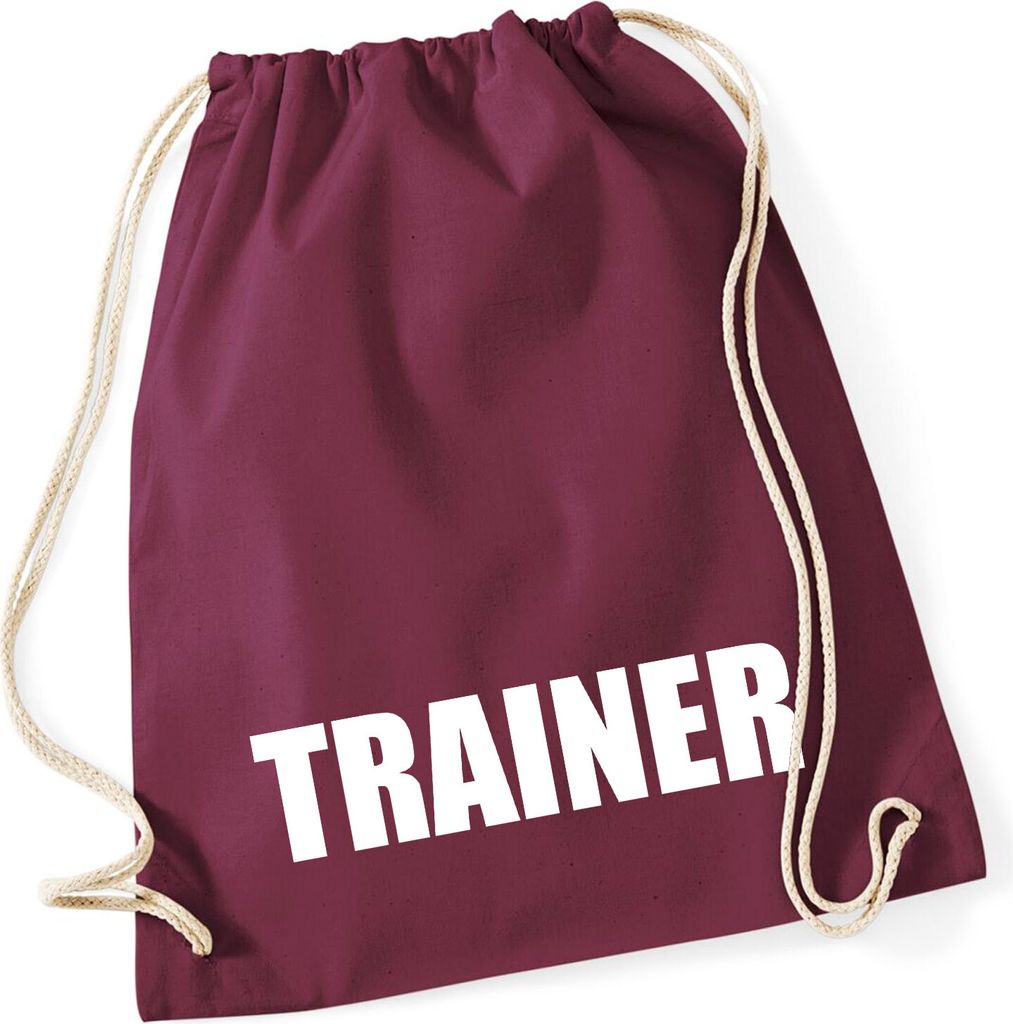 Huuraa Turnbeutel Trainer Training 12 Liter Burgundy Baumwolle Rucksack Geschenkidee