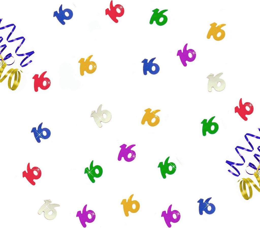 Oblique Unique Konfetti 16 Geburtstag Party Jubiläum Produktbild 