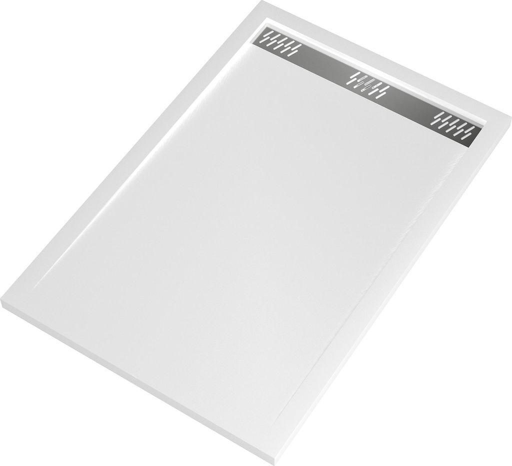 Receveur en acrylique Blanc 80x120x4 cm - Grille Linéaire Image du produit 