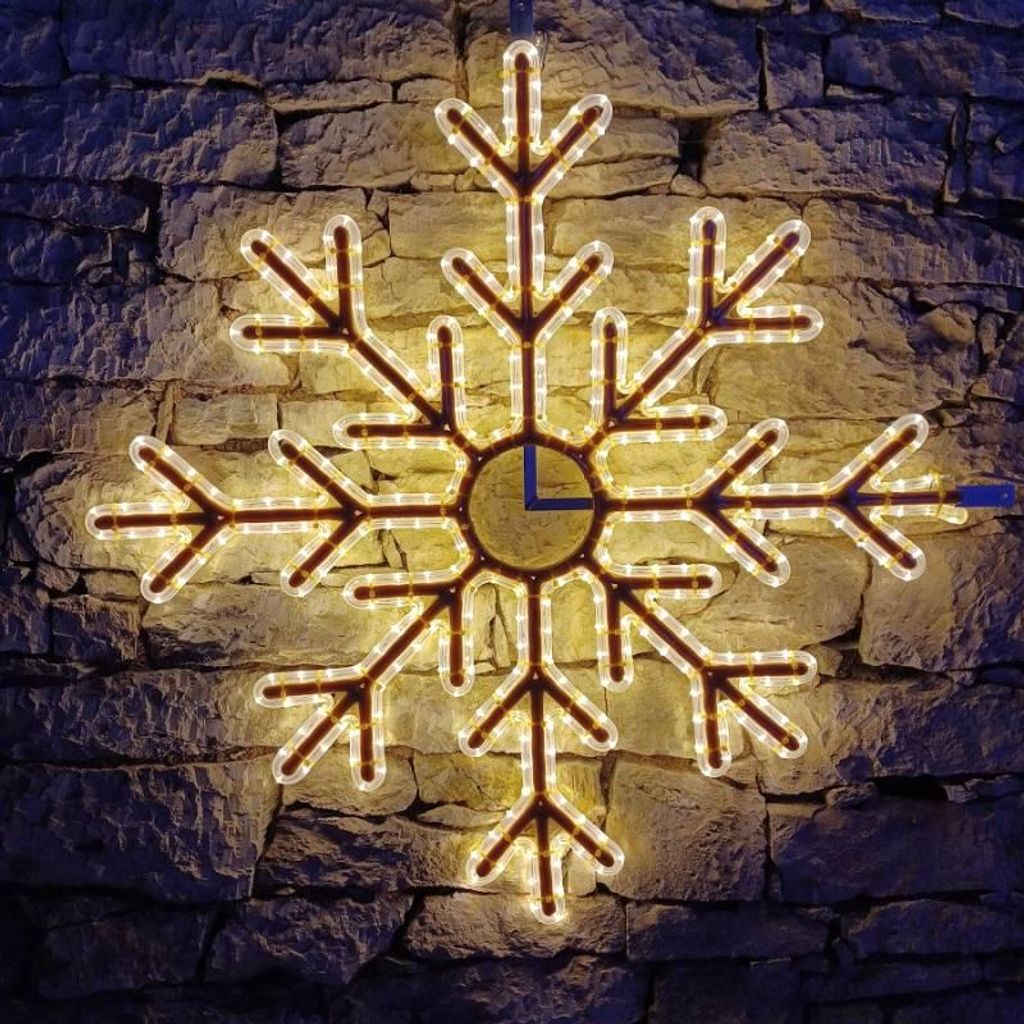 DECOLED LED-Lichtflocke X, hängender 3D-Druck, Ø 85 cm, warmweiß