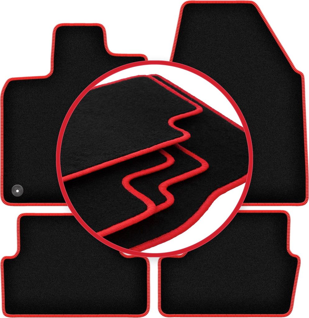 CARLUX-RED Autofußmatten für: Nissan Qashqai J10 I Crossover (2006-2013)