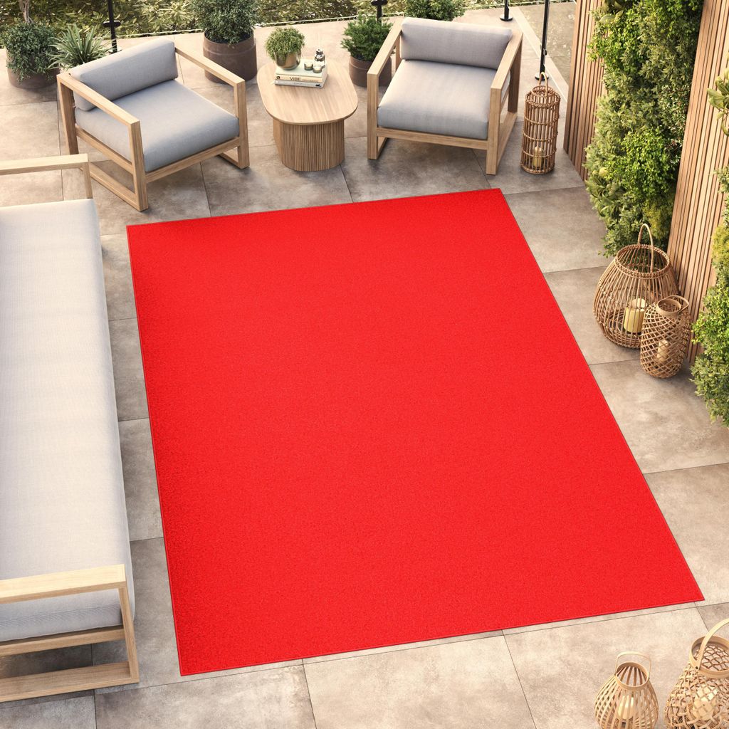 Tapiso Teppich MONO Modern Rot Wohnzimmer Schlafzimmer 160 x 220 cm