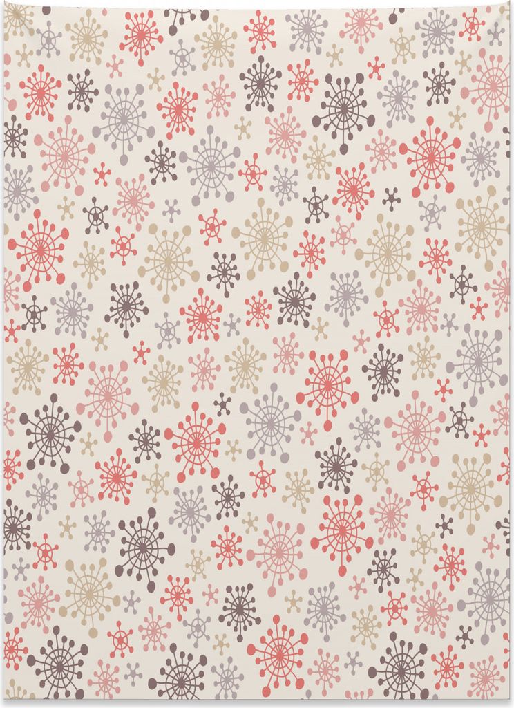 Abakuhaus Winter Wandteppich, Kinder Weihnachten Netter Schneefall aus Weiches Mikrofaser Stoff Kein Verblassen Klare Farben Waschbar, 110 x 150 cm...