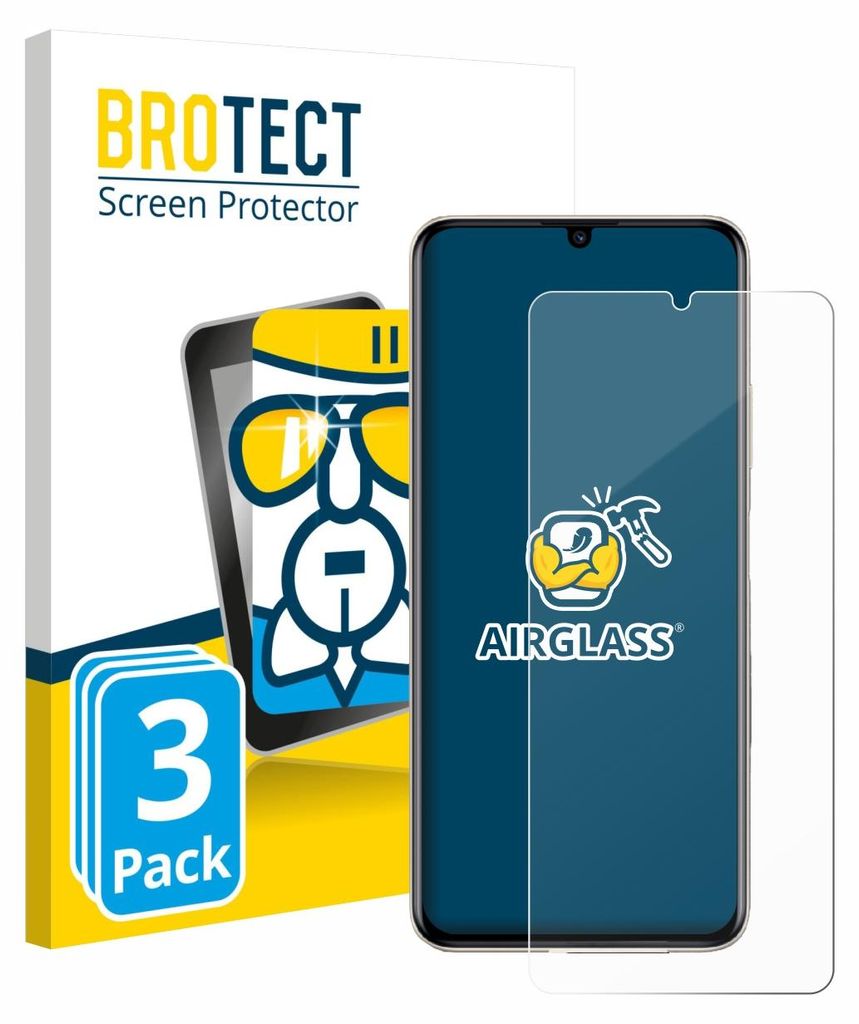 3x BROTECT Schutzglas für Huawei Nova Y71 Schutzfolie Panzer Folie Glas Display Schutz klar