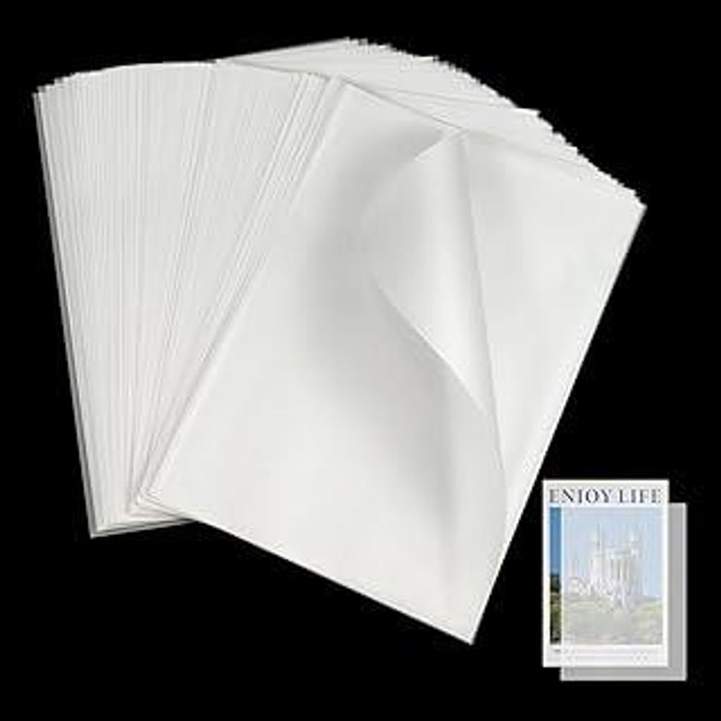 Suofuolef 100 Blatt Transparentpapier 70g/qm, A4 210 X 297 mm Pauspapier zum Bedrucken für Architektenpapier, Bastelpapier, Pausieren, Verpacken, ...