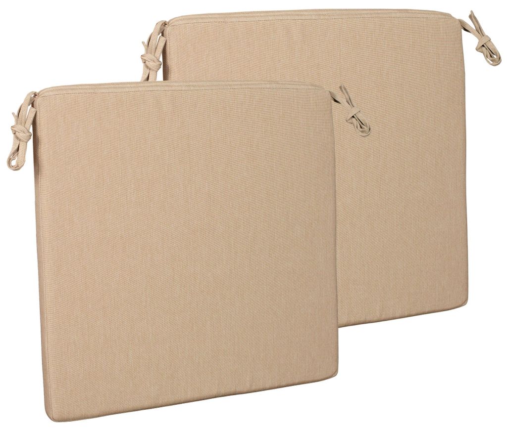 Sitzkissen 2er Set uni taupe ca. 50x50 cm