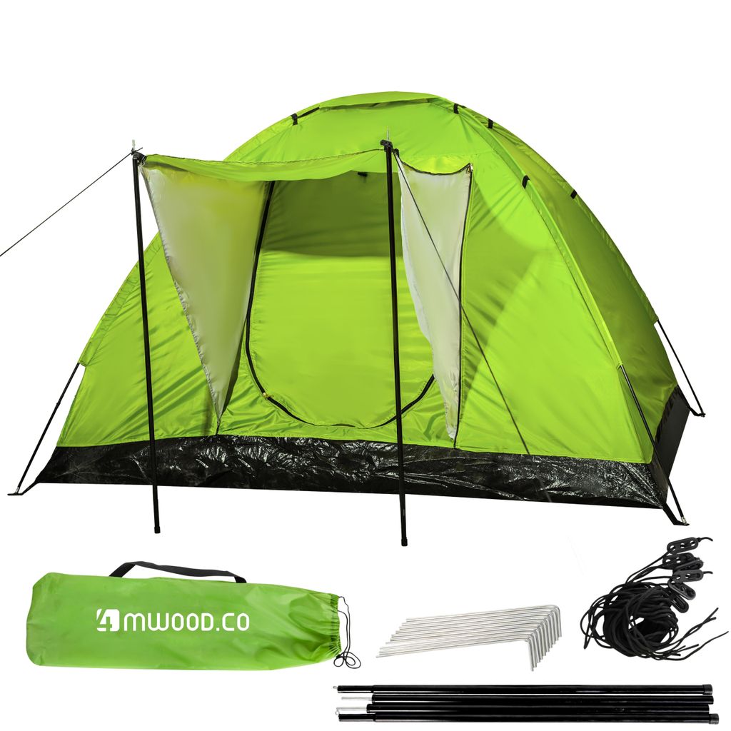 4MWOOD.CO Zelt 4 Person 210X210Cm Tourist Familie Camping Produktbild 
