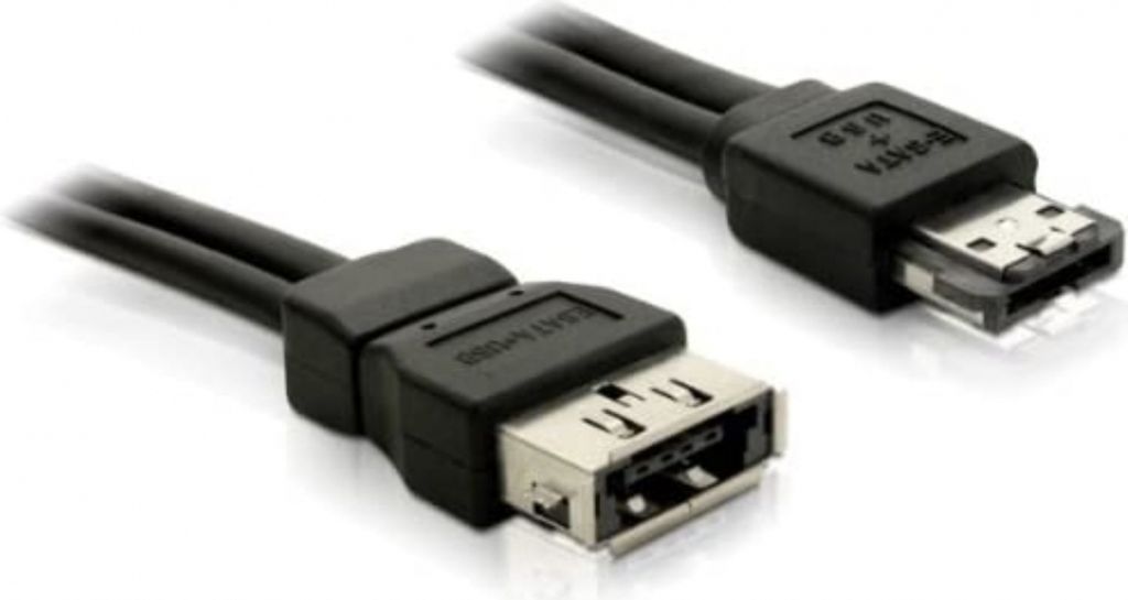 Delock Power Over eSATA 5V - Verlängerungskabel - Stecker-Buchse 1m - schwarz