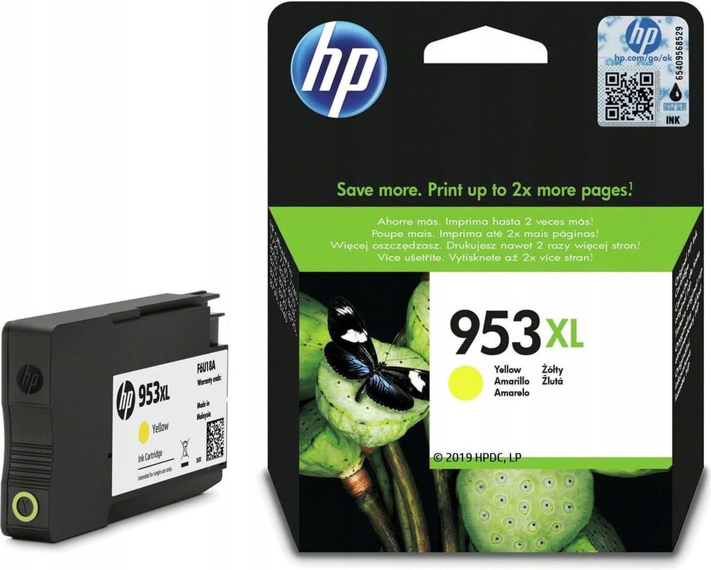 HP 953XL Gelb Original Tintenpatrone mit hoher Reichweite, Produktbild 