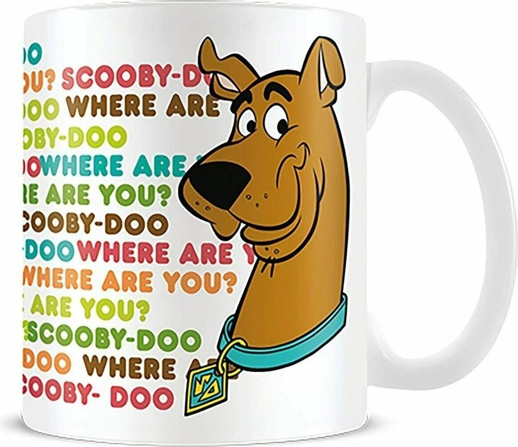 Scooby Doo - Kaffeebecher "Where Are You?" PM1457 (Einheitsgröße) (Weiß/Braun)