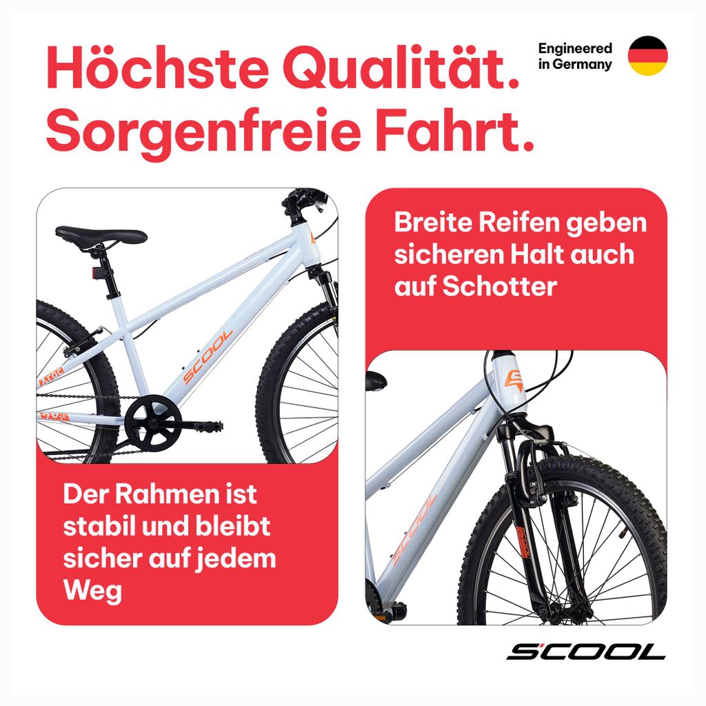 24 Zoll Kinderfahrrad, 6-Gang, MTB Kinderfahrrad, S'COOL