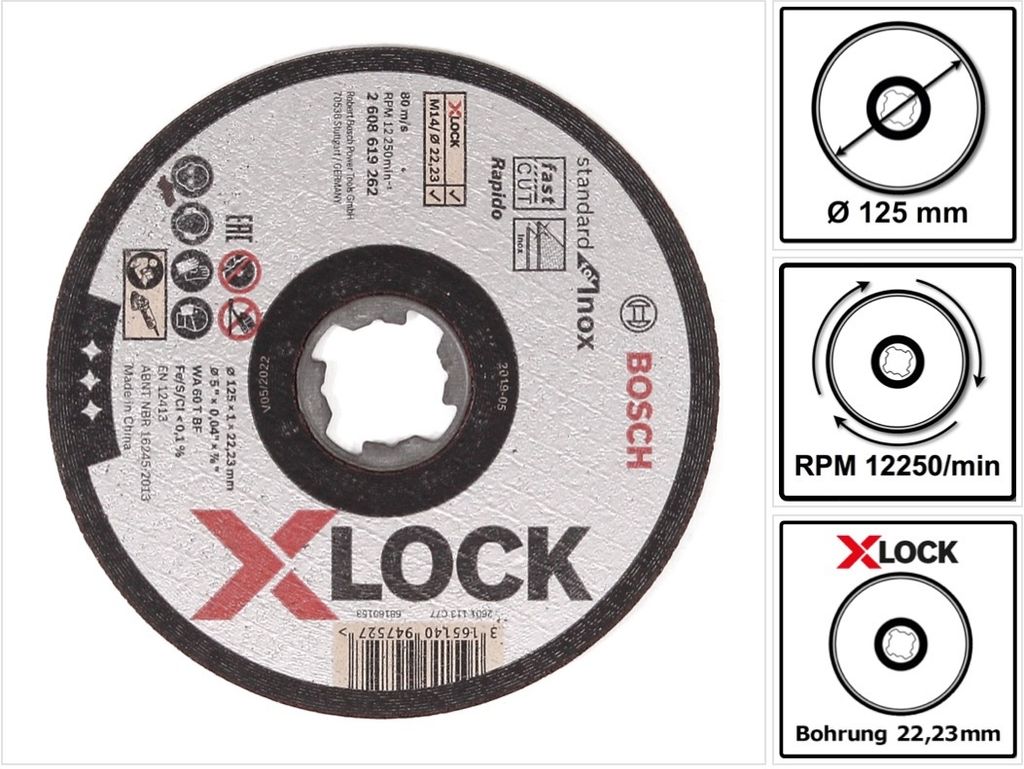 PRO Stainless Steel and Metal X-Lock Trennscheibe, Produktbild 