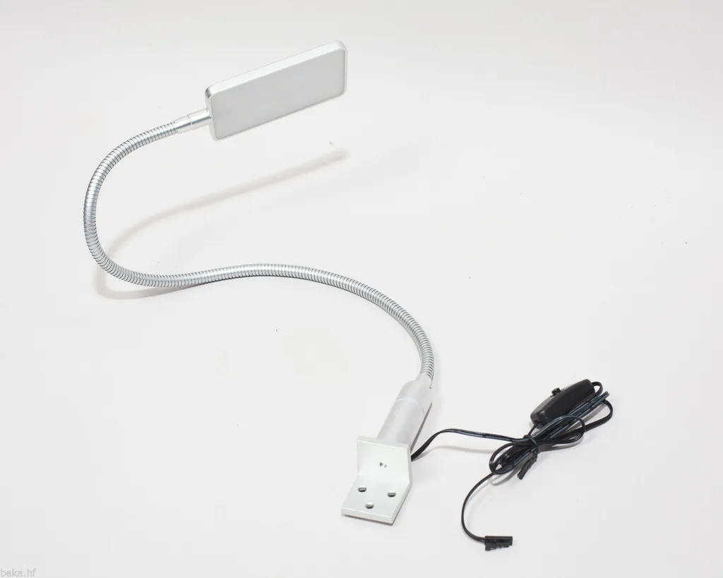 Liseuse de chevet LED flexible argentée lot de 2 lampes de lit murales 4W - 3