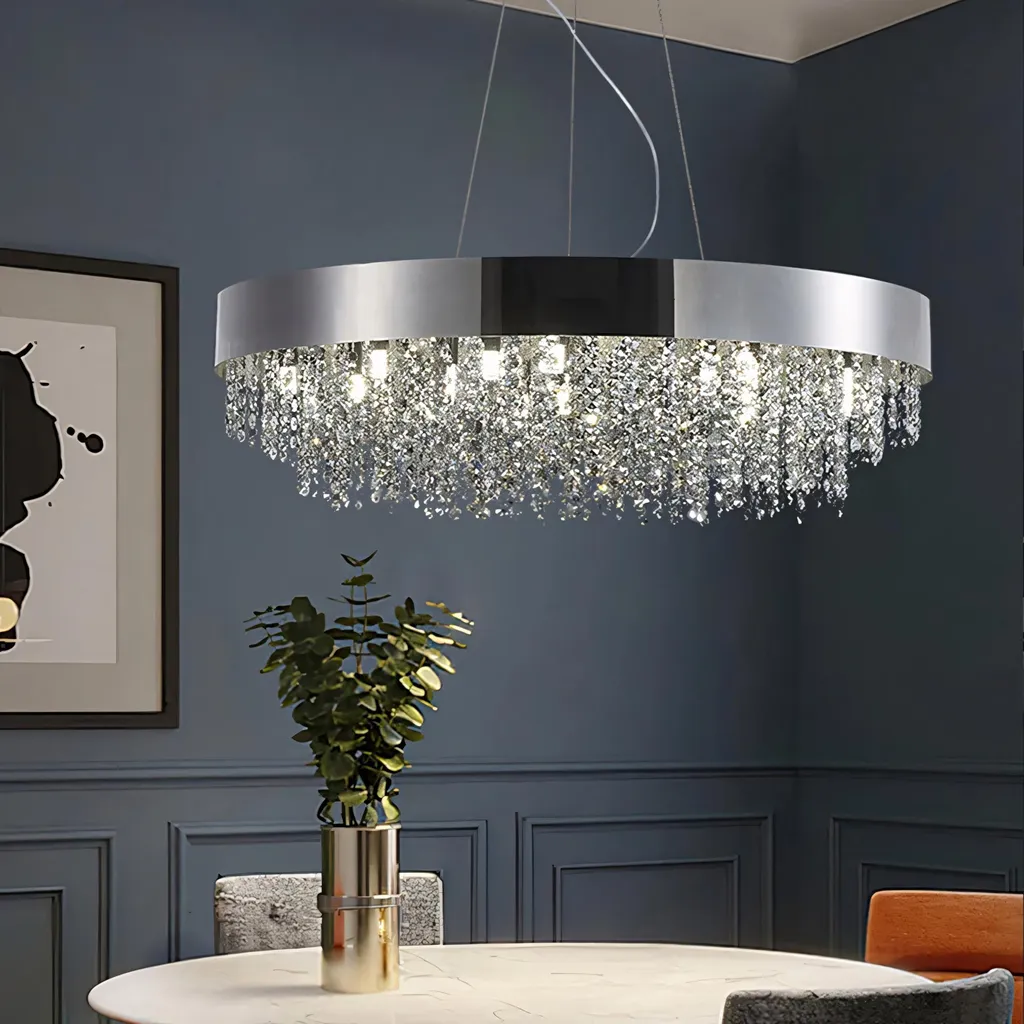 Suspension design 60cm Toolight finition chrome effet miroir luxe