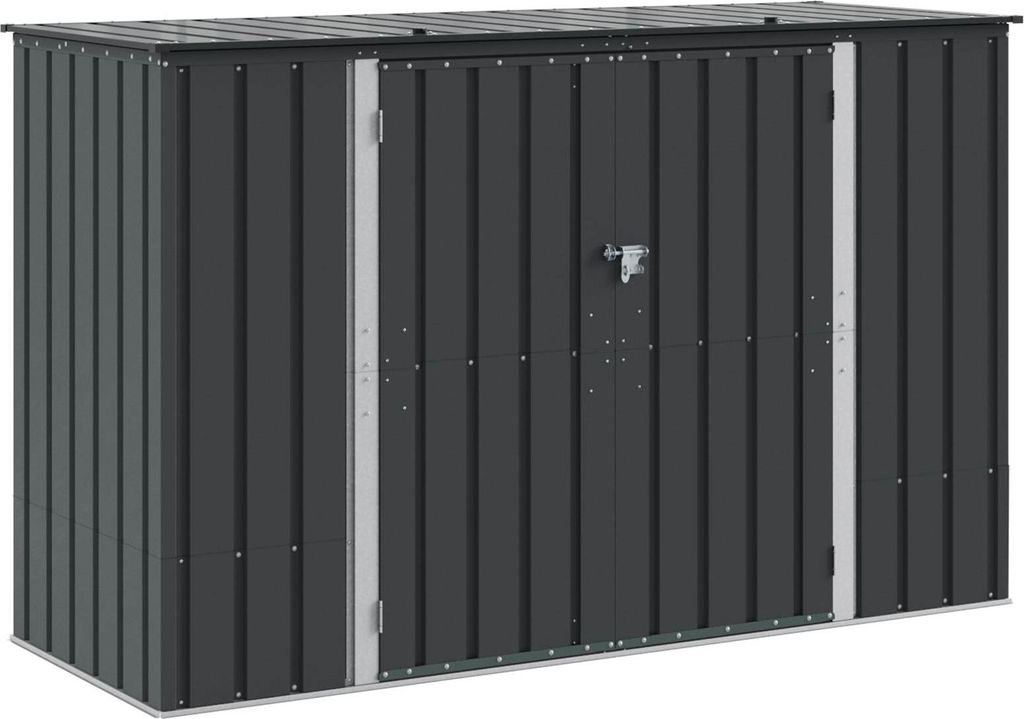 vidaXL Contenitore da giardino nero 214 x 82 x 132 cm in Immagine del prodotto 