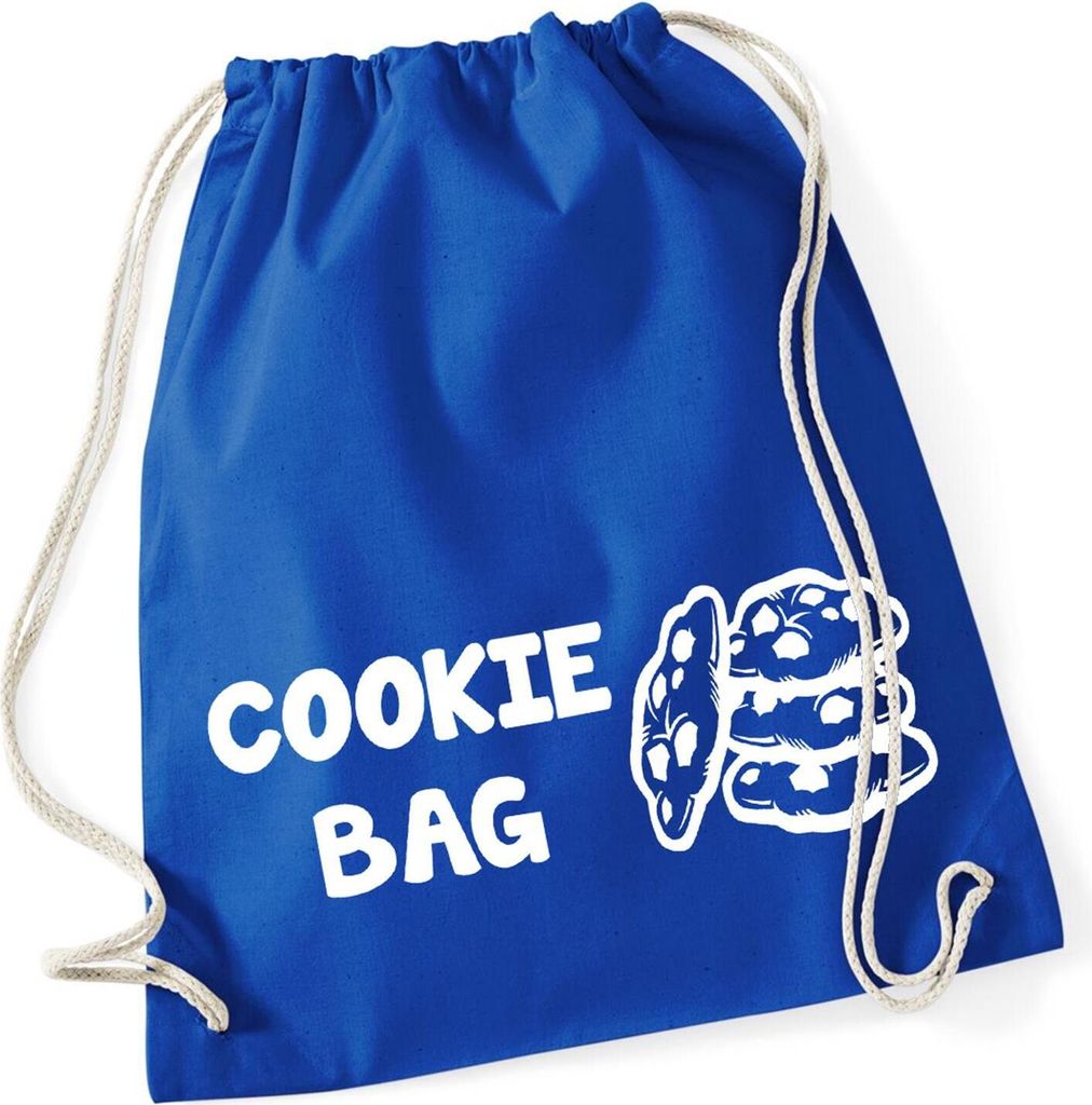 Huuraa Turnbeutel Cookie Bag 12 Liter Bright Royal Baumwolle Rucksack Geschenkidee